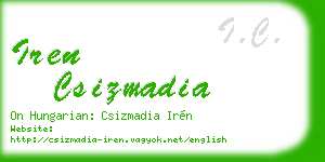 iren csizmadia business card